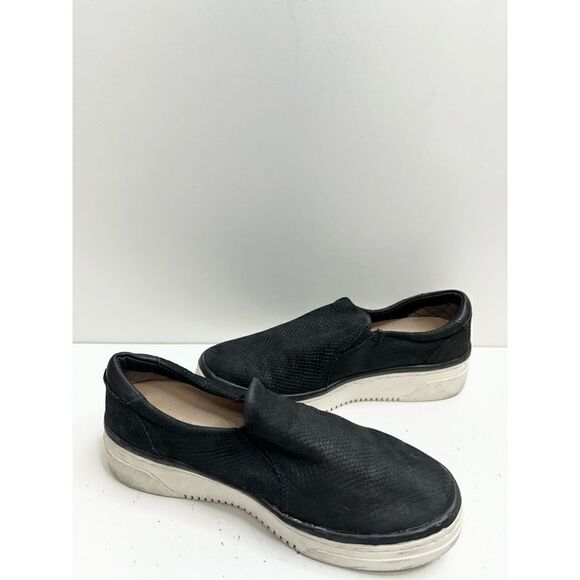 Dr. Scholl's Sneakers Everywhere Womens 6.5 Black Leather Slip-On Embossed Shoes - Picture 5 of 11